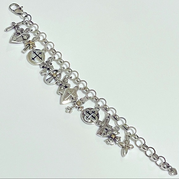 RETIRED Brighton Sanctum 13 Cross Charm Bracelet - Picture 2 of 3